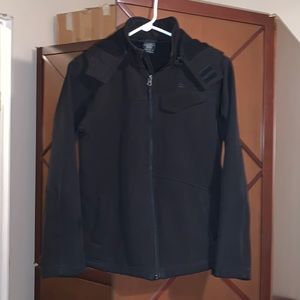 Boys lightweight jacket with detachable hood.